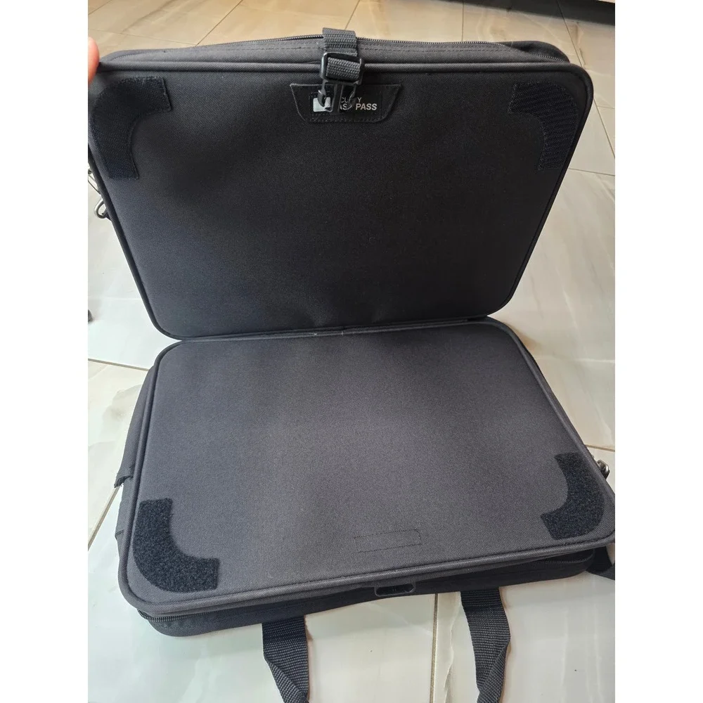 Waddell & Reed Black Laptop Messenger Bag Briefcase Canvas Professional W1 - Picture 4 of 16